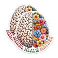 (2 Pack) Mental Health Awareness Stickers - Brain and Flowers Stickers - Mental Health Matters Stickers - 5" On Longest Side - Sticks to Any Smooth Flat Surface - Made in USA - BMCS3244