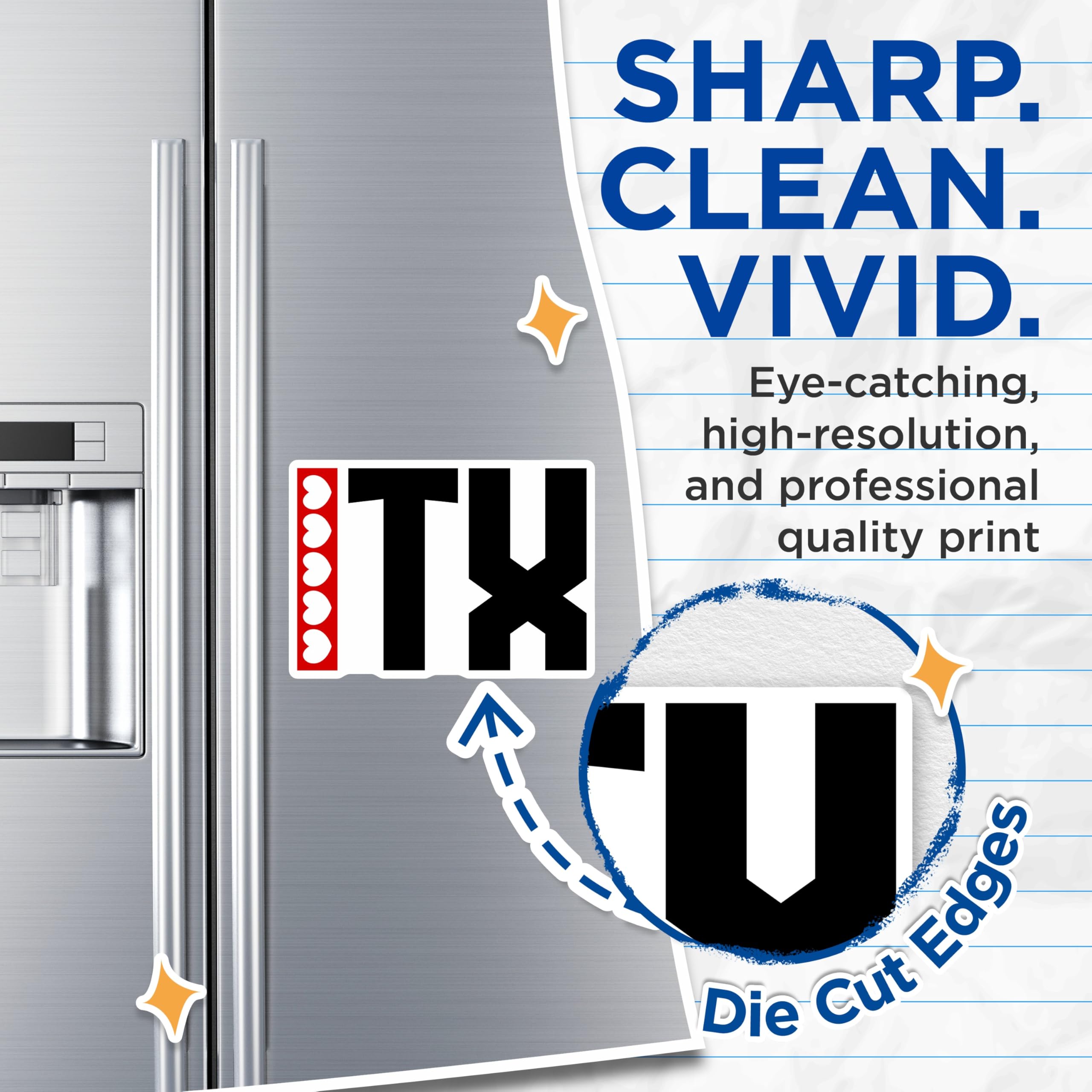 (2 Pack) ITH Acronym Magnets - ITH Hearts - Red White Heart Magnets - 5" On Longest Side - Premium Magnet - for Cars, Refrigerators, Toolboxes, Lockers - Made in USA - MAG18911