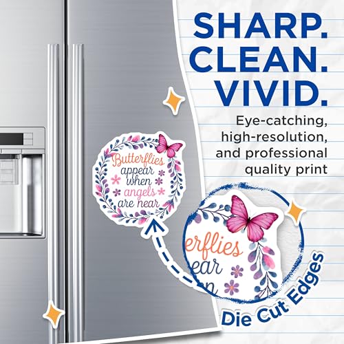 (2 Pack) Butterfly Quote Magnets - Floral Ative Magnets - Inspirational Fridge Magnets - 5" On Longest Side - for Cars, Fridges, Toolboxes - Made in USA - MAG3990