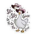(2 Pack) Silly Goose On The Loose Stickers - Funny Goose Stickers - Cute Animal Stickers - 5" On Longest Side - Sticks to Any Smooth Flat Surface - Made in USA - BMCS3419