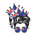 (2 Pack) New Zealand Flag Magnets - Messy Bun Kiwi Pride - National Symbol Fridge Magnets - 5" On Longest Side - Premium Magnet - for Cars, Refrigerators, Toolboxes, Lockers - Made in USA - MAG18804