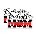 (2 Pack) Firefighter Mom Magnets - Thin Red Line - Proud Firefighter Family - 5" On Longest Side - Premium Magnet - for Cars, Refrigerators, Toolboxes, Lockers - Made in USA - MAG17505
