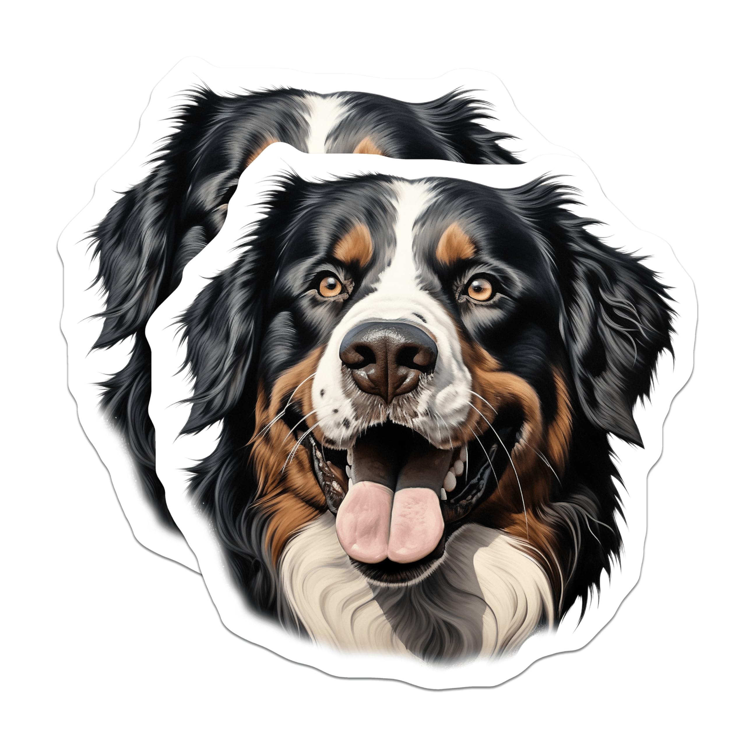 (2 Pack) Bernese Mountain Dog Magnets - Dog Lover Decor - Pet Parent Supplies - 5 Inches On Longest Side - Thick Durable Magnet - Made in USA - MAG29757