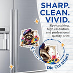 (2 Pack) Creating My Masterpiece Magnets - Racoon Art Lover Magnets - Cute Animal Painter Magnets - 5" On Longest Side - for Cars, Fridges, Toolboxes - Made in USA - MAG4535
