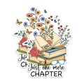 (2 Pack) Just One More Chapter Magnets - Book Lover Magnets - Floral Book Stack Magnets- 5" On Longest Side - for Fridges, Toolboxes, Cars - Made in USA - MAG2988