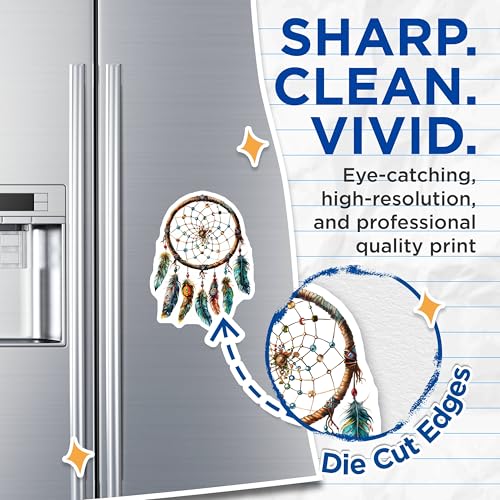 (2 Pack) Dreamcatcher Magnets Magnets - Boho Decor - Native American Art - 5" On Longest Side - Made in USA - Sticks to Refrigerators & Metal Surfaces - MAG8865