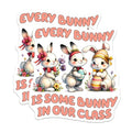 (2 Pack) Cute Bunny Classroom Stickers - Bunny Easter - Class Decor - 5" On Longest Side - Sticks to Smooth Flat Surfaces - Made in USA - BMCS8141