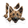 (2 Pack) German Shepherd Stickers - Dog Lover Decal - Cute Pet Dog Sticker - 5" On Longest Side - Sticks to Smooth Flat Surfaces - Made in USA - BMCS9862
