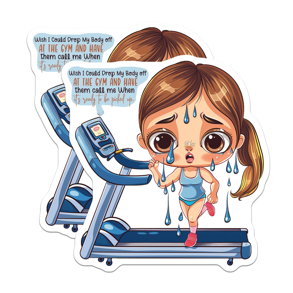 (2 Pack) Relatable Fitness Magnets - Funny Workout Struggle - Tired Exerciser Fridge Decor - 5 Inches On Longest Side - Thick Durable Magnet - Made in USA - MAG39650