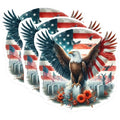 (3 Pack) American Eagle Decals - Patriotic Stickers - USA Flag Stickers - 3 Inches On Longest Side - Easy Peel & Apply - Made in USA - 3MCS0251
