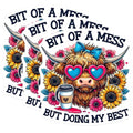 (3 Pack) Highland Cow Decals - Funny Cow Stickers - Laptop Decals - 3 Inches On Longest Side - Easy Peel & Apply - Made in USA - 3MCS8635
