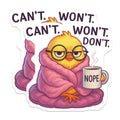 (2 Pack) Lazy Chick Magnets - Nope Mug Funny Bird - Can't Won't Don't Mood - 5 Inches On Longest Side - Thick Durable Magnet - Made in USA - MAG22861