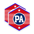 (2 Pack) PA Initial Magnets - Patriotic Decor - State Pride PA - 5" On Longest Side - Premium Magnet - for Cars, Refrigerators, Toolboxes, Lockers - Made in USA - MAG17234