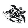 (2 Pack) Sea Turtle Magnets - Ocean Wave Design - Coastal Decor - Marine Animal Lover Souvenir - 5 Inches On Longest Side - Thick Durable Magnet - Made in USA - MAG39893