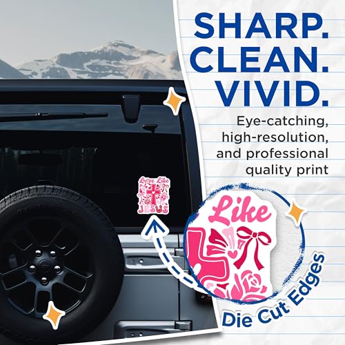 (2 Pack) Love Like Jesus Stickers - Christian Faith Stickers - Inspirational Pink Design Stickers for Laptops - 5" On Longest Side - Sticks to Any Smooth Flat Surface - Made in USA - BMCS3523