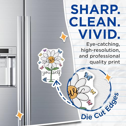 (2 Pack) Love Yourself Magnets Magnets - Inspirational Quote Decor - 5" On Longest Side - Made in USA - Sticks to Refrigerators & Metal Surfaces - MAG8955