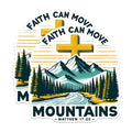 (2 Pack) Faith Can Move Mountains Magnets - Inspirational Bible Verse Magnets - Spiritual Faith Magnets- 5" On Longest Side - for Fridges, Toolboxes, Cars - Made in USA - MAG2840