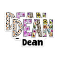 (2 Pack) Dean Name Magnets - Floral Initial Letters - Personalized Novelty Decoration - 5" On Longest Side - Premium Magnet - for Cars, Refrigerators, Toolboxes, Lockers - Made in USA - MAG16343