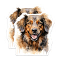 (2 Pack) Watercolor Happy Dog Magnets - Animal Lover Home Decor - Pet Parent Appreciation - 5 Inches On Longest Side - Thick Durable Magnet - Made in USA - MAG28807