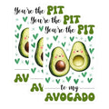 (3 Pack) Avocado Decals - Cute Fruit Sticker - Food Lover Decal - 3 Inches On Longest Side - Easy Peel & Apply - Made in USA - 3MCS7141