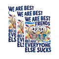 (3 Pack) Best Friends Skeleton Decals - Funny Skeletons - Best Friend Decal - 3 Inches On Longest Side - Easy Peel & Apply - Made in USA - 3MCS2459