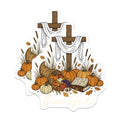 (2 Pack) Thankful Christian Harvest Magnets - Fall Decor - Religious Thanksgiving Kitchen Decor - 5 Inches On Longest Side - Thick Durable Magnet - Made in USA - MAG27148
