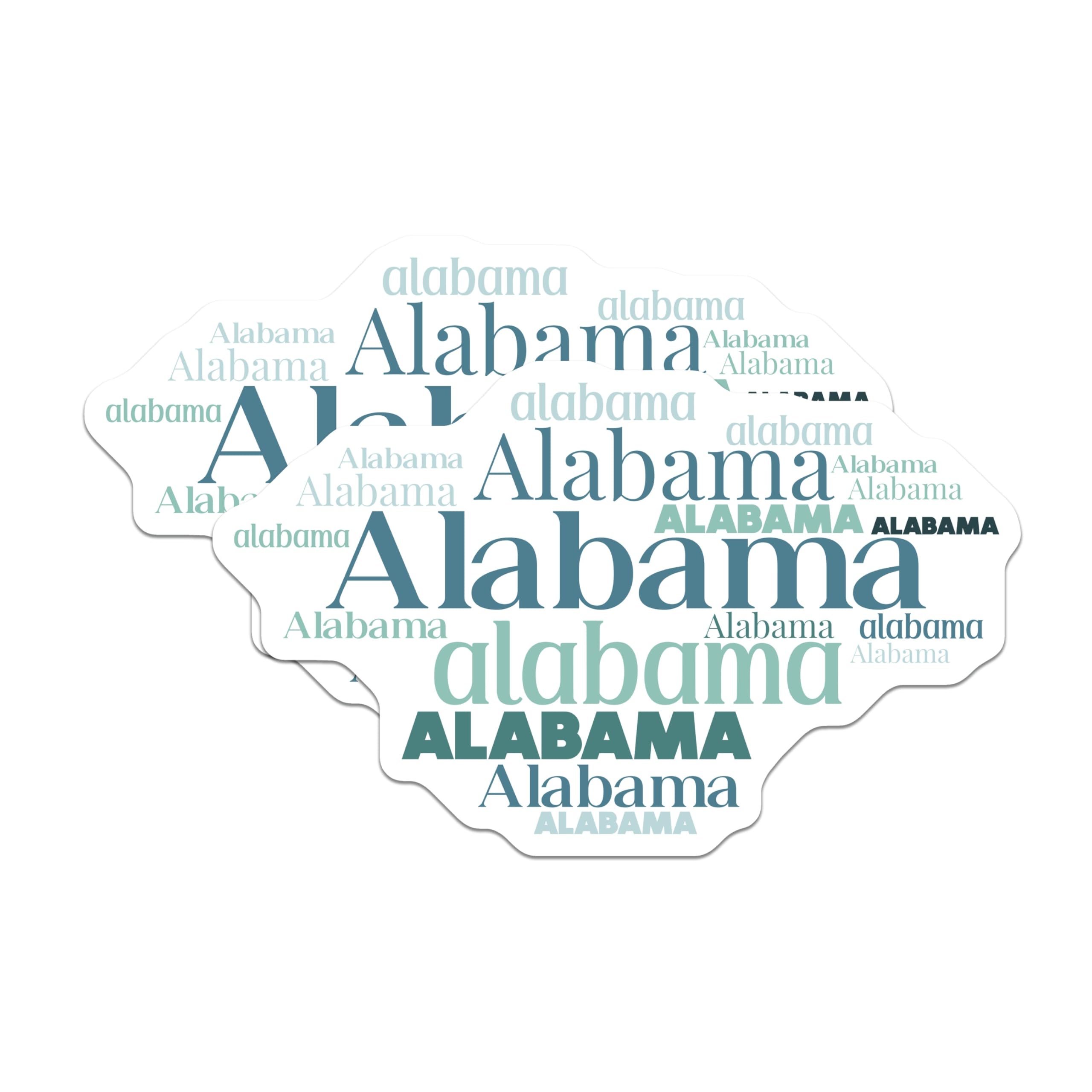 (2 Pack) Alabama State Magnets - Alabama Word Art - State Pride Fridge Magnets - 5" On Longest Side - Premium Magnet - for Cars, Refrigerators, Toolboxes, Lockers - Made in USA - MAG18040