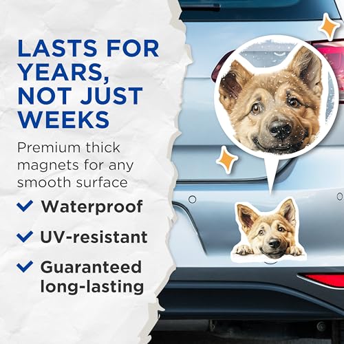 (2 Pack) Animal Lovers Magnet - Pet Decor - Home Decor - Kitchen Accessories - Dog Lovers - 5" On Longest Side - Sticks to Smooth Flat Surfaces - Made in USA - MAG9931