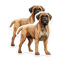 (2 Pack) Bullmastiff Magnets - Loyal Dog Breed Art - Dog Mom Pet Owner Refrigerator Decor - Canine Lover Home Accessory - 5 Inches On Longest Side - Thick Durable Magnet - Made in USA - MAG30183