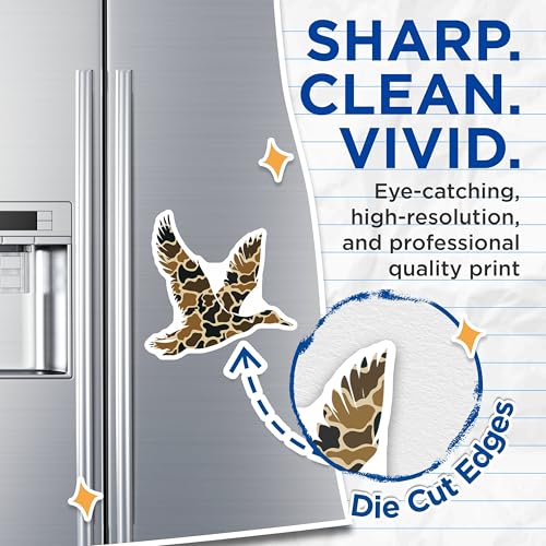 (2 Pack) Camouflage Duck Magnets Magnets - Hunting Decor - Wildlife Enthusiast - 5" On Longest Side - Made in USA - Sticks to Refrigerators & Metal Surfaces - MAG8715