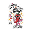 (2 Pack) Spicy Books Magnets - Chili Pepper Reader Decor - Humorous Literary Accent - Unique Kitchen Magnet - 5 Inches On Longest Side - Thick Durable Magnet - Made in USA - MAG20862