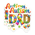(2 Pack) Autism Dad Magnets - Puzzle Piece Awareness Decor - Father's Day Support Fridge Decor - 5 Inches On Longest Side - Thick Durable Magnet - Made in USA - MAG20651