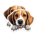 (2 Pack) Cute Beagle Face Magnet - Dog Lover Gifts - 5" On Longest Side - Sticks to Smooth Flat Surfaces - Made in USA - MAG9822