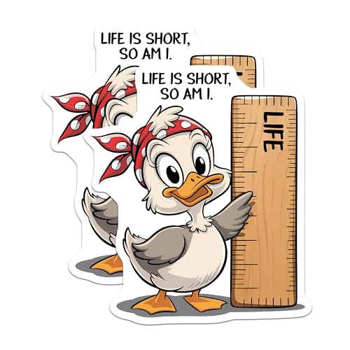 (2 Pack) Funny Duck Quote Magnets - Cartoon Duck Refrigerator - Inspirational - 5" On Longest Side - for Cars, Refrigerators, Toolboxes, Lockers - Made in USA BMCS3333