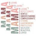 (3 Pack) Mama Words Decals - Loving Affectionate - Laptop Decals - 3 Inches On Longest Side - Easy Peel & Apply - Made in USA - 3MCS6023