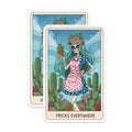 (2 Pack) Pricks Everywhere Magnets - Skeleton Cactus Lady - Funny Kitchen Decor - 5" On Longest Side - Premium Magnet - for Cars, Refrigerators, Toolboxes, Lockers - Made in USA - MAG15912