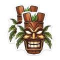 (2 Pack) Tiki Mask Magnets - Hawaiian Decor - Polynesian Art - Island Vibe Magnet - Tropical Kitchen Fridge Magnet - 5 Inches On Longest Side - Thick Durable Magnet - Made in USA - MAG21594