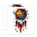 (2 Pack) Puzzle Piece Dreamcatcher Magnets - Autism Awareness Symbol - Boho Inclusion Art - 5 Inches On Longest Side - Thick Durable Magnet - Made in USA - MAG30966