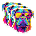 (3 Pack) Bulldog Decals - Cool Dog Stickers - Laptop Decals - Dog Breed Stickers- 3 Inches On Longest Side - Easy Peel & Apply - Made in USA - 3MCS5997