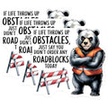 (3 Pack) Bear Roadblock Decals - Funny Obstacle Saying - Laptop Decal - 3 Inches On Longest Side - Easy Peel & Apply - Made in USA - 3MCS7528