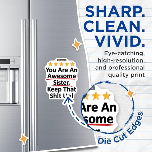 (2 Pack) Funny Quote Magnet - Motivational Fridge Accessories - 5" On Longest Side - Sticks to Smooth Flat Surfaces - Made in USA - MAG9349