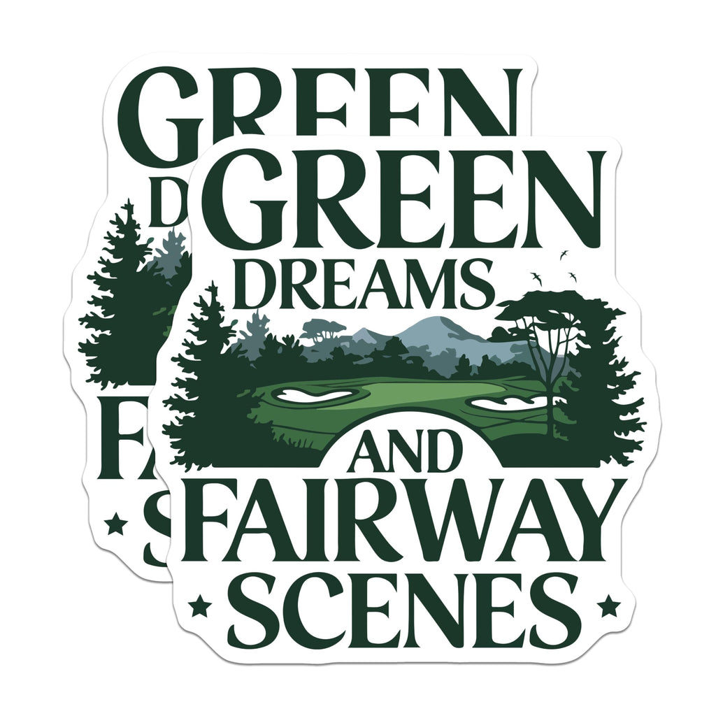 (2 Pack) Green Dreams and Fairway Scenes Magnets - Golf Art - Golf Course ations - 5" On Longest Side - for Cars, Fridges, Toolboxes - Made in USA - MAG4208