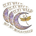 (3 Pack) Dragonfly Decals - Moon Child - Stay Wild Decals - Laptop Decal - 3 Inches On Longest Side - Easy Peel & Apply - Made in USA - 3MCS2958