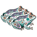 (3 Pack) Floral Frog Decals - Sugar Skull - Laptop Decals - 3 Inches On Longest Side - Easy Peel & Apply - Made in USA - 3MCS8224