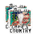 (2 Pack) This is God's Country Stickers - Western Decor - Country Music - 5" On Longest Side - Sticks to Smooth Flat Surfaces - Made in USA - BMCS5809