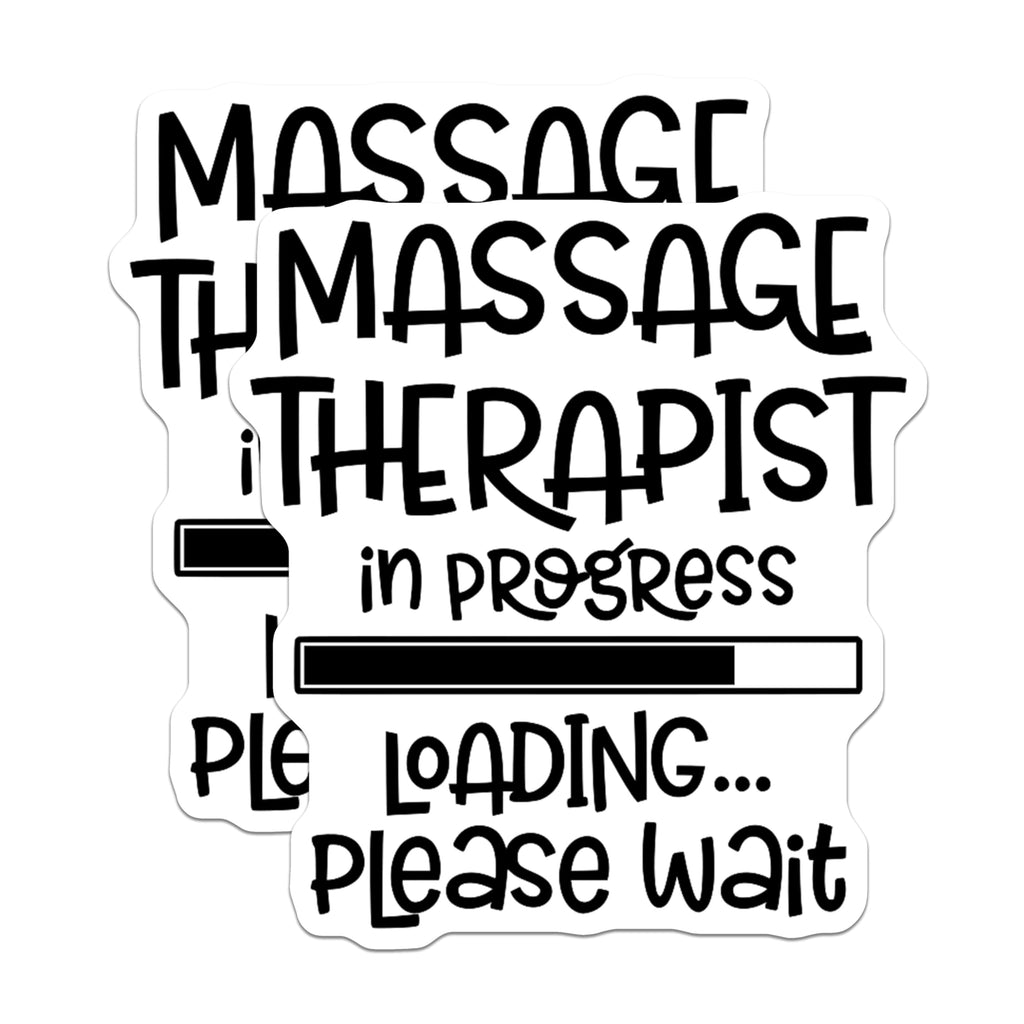 (2 Pack) Massage Therapist Stickers - Occupational Therapy Stickers - Healthcare Worker Appreciation - 5" On Longest Side - Sticks to Smooth Flat Surfaces - Made in USA - BMCS5163