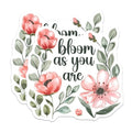 (2 Pack) Bloom As You are Magnets - Positive Affirmation Decor - Watercolor Flower Art - 5 Inches On Longest Side - Thick Durable Magnet - Made in USA - MAG38575