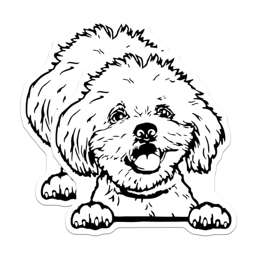 (2 Pack) Cute Puppy Drawing Magnets - Dog Lover - Pet Kitchen ation - 5" On Longest Side - for Cars, Fridges, Toolboxes - Made in USA - MAG4051