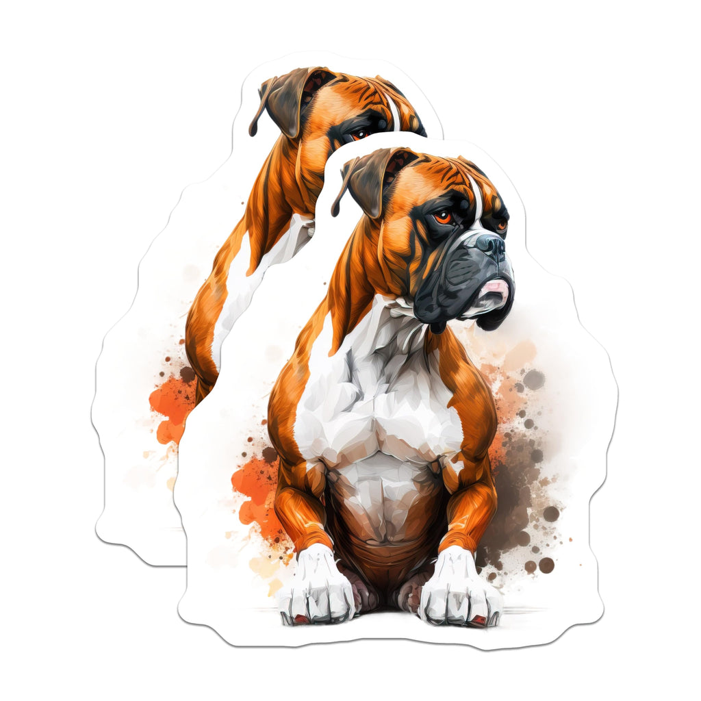 (2 Pack) Boxer Dog Magnets - Dog Mom Dad Decor - Animal Lover Accessories - 5 Inches On Longest Side - Thick Durable Magnet - Made in USA - MAG29496