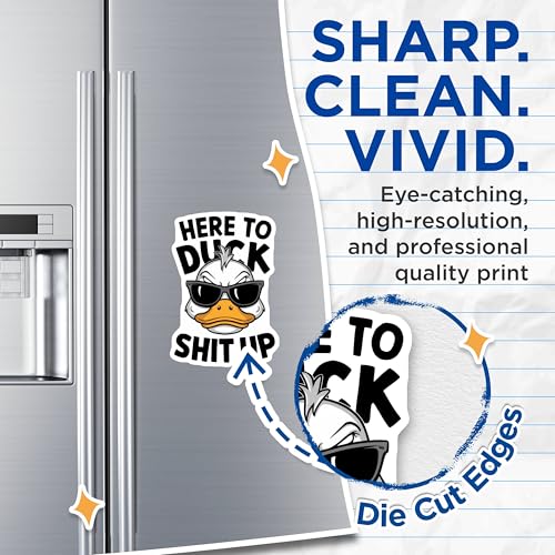 (2 Pack) Fun Animal Quote Magnet - 5" On Longest Side - Sticks to Smooth Flat Surfaces - Made in USA - MAG9540